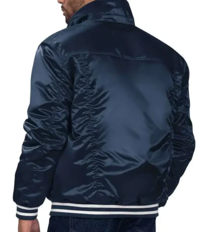 Houston Astros Navy Silver Tab Trucker Satin Jacket