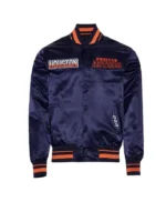 Houston Astros Turn It Up M Classic Rib Navy Satin Jacket
