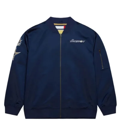 Houston Astros Vintage Logo Navy Lightweight Satin Jacket