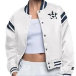 Houston Astros White Full Count Satin Jacket
