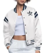 Houston Astros White Full Count Satin Jacket