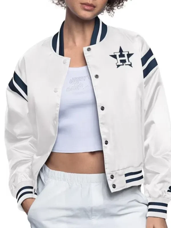Houston Astros White Full Count Satin Jacket