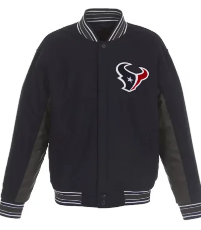 Houston Texans Charcoal and Navy Varsity Jacket