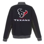 Houston Texans Charcoal and Navy Varsity Jacket