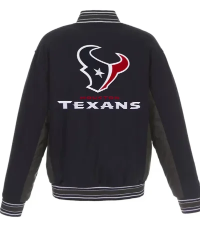 Houston Texans Charcoal and Navy Varsity Jacket