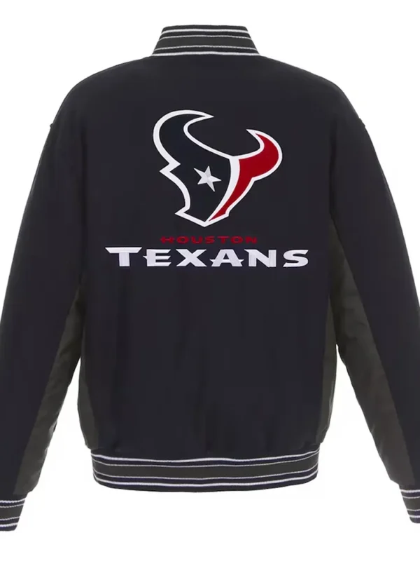 Houston Texans Charcoal and Navy Varsity Jacket