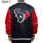 Houston Texans Enforcer Navy-Red Satin Jacket