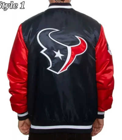 Houston Texans Enforcer Navy-Red Satin Jacket