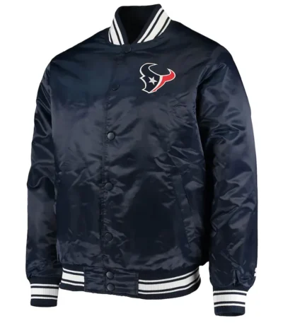 Houston Texans Locker Room Navy Blue Satin Jacket