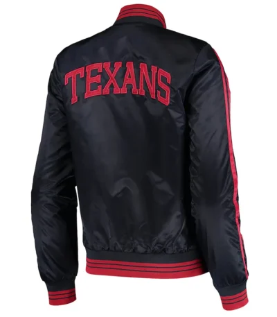 Houston Texans Overtime Varsity Blue Satin Jacket