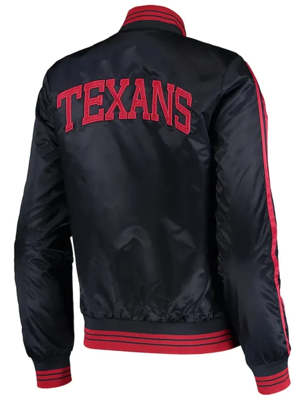Houston Texans Overtime Varsity Blue Satin Jacket