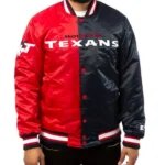 Houston Texans Starter Satin Red and Navy Blue Jacket