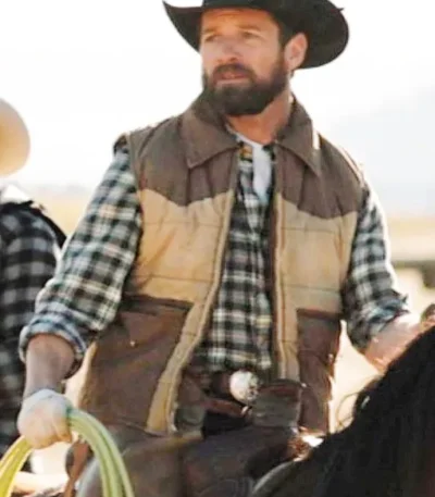 Ian Bohen Yellowstone Brown Parachute Vest