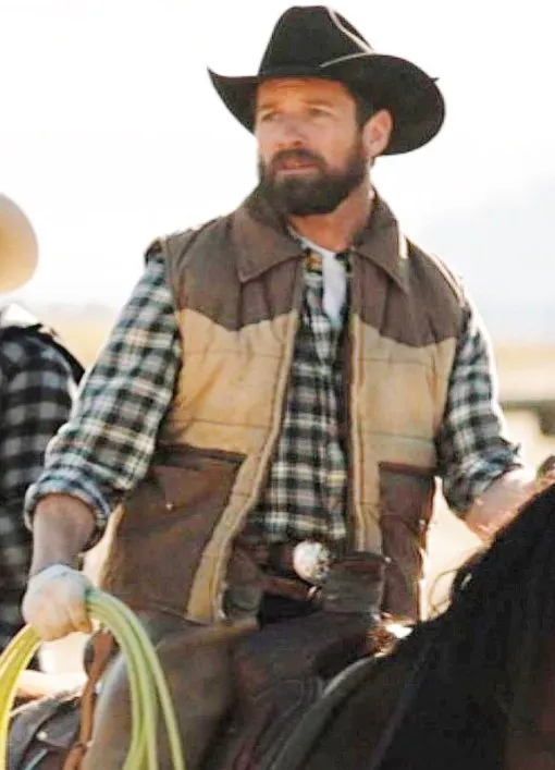 Ian Bohen Yellowstone Brown Parachute Vest