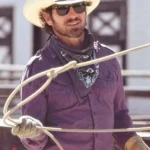 Ian Bohen Yellowstone Cotton Fabric Purple Jacket