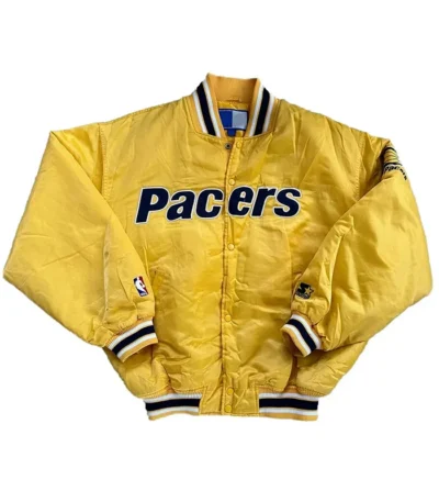 Indiana Pacers 90’s Yellow Satin Jacket