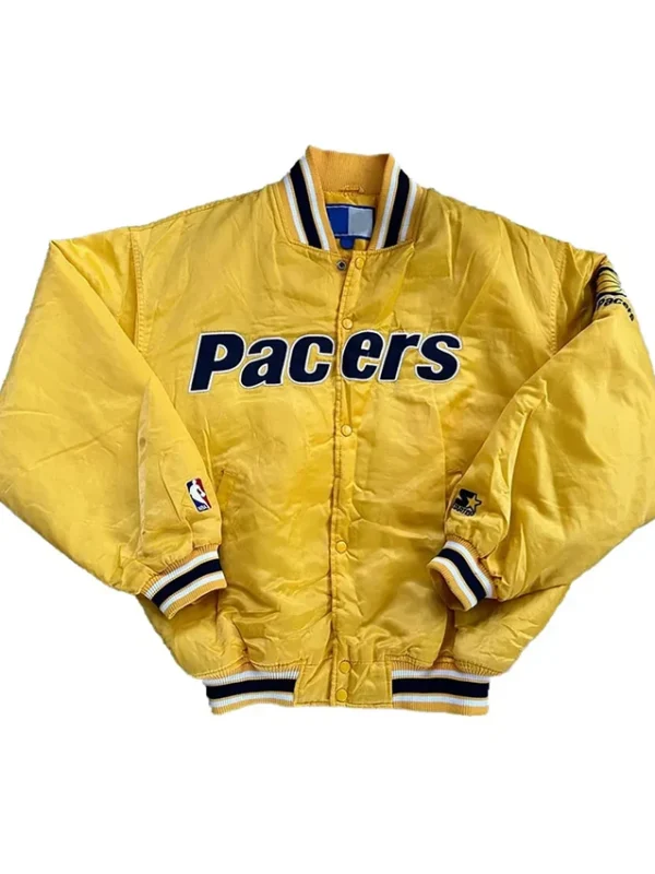 Indiana Pacers 90’s Yellow Satin Jacket