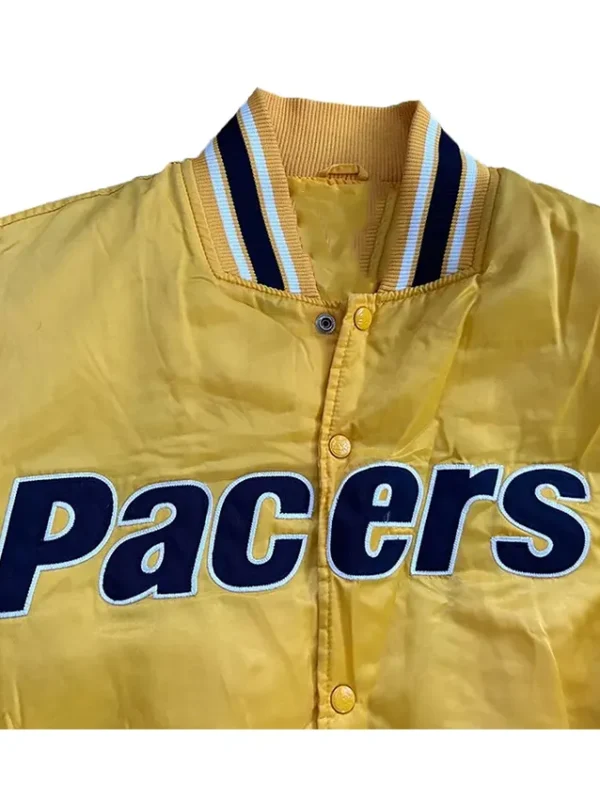 Indiana Pacers 90’s Yellow Satin Jacket