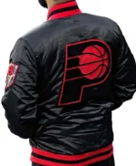 Indiana Pacers Black Satin Jacket