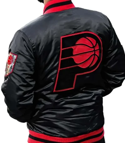 Indiana Pacers Black Satin Jacket