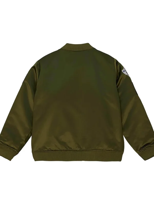 Indiana Pacers Flight Green Satin Bomber Jacket