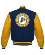 Indiana Pacers Letterman Blue and Yellow Varsity Jacket