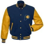 Indiana Pacers Letterman Blue and Yellow Varsity Jacket