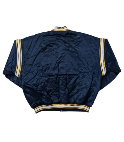 Indiana Pacers Navy Satin Bomber Jacket