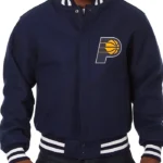 Indiana Pacers Navy Wool Varsity Jacket