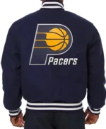 Indiana Pacers Navy Wool Varsity Jacket