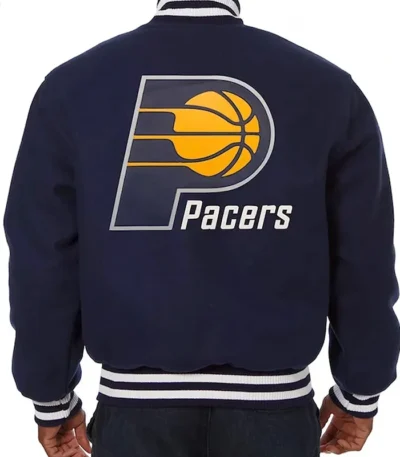 Indiana Pacers Navy Wool Varsity Jacket