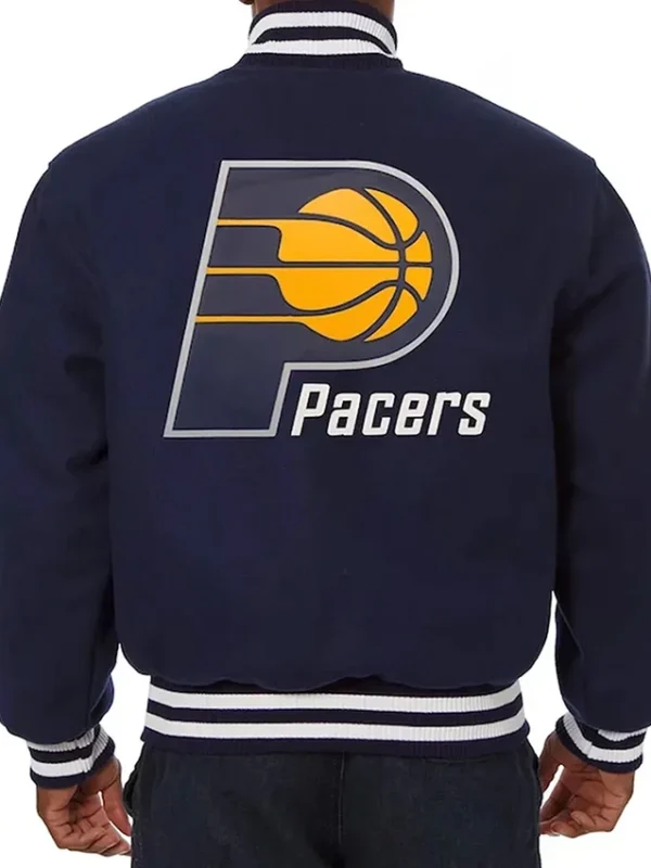 Indiana Pacers Navy Wool Varsity Jacket