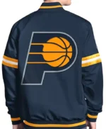 Indiana Pacers Scout Navy Varsity Satin Jacket