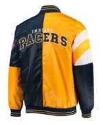 Indiana Pacers Starter Yellow and Blue Satin Jacket