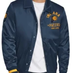 Indiana Pacers Stitch Applique Navy Jacket