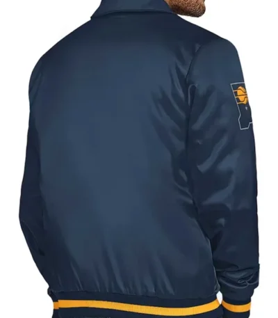 Indiana Pacers Stitch Applique Navy Jacket