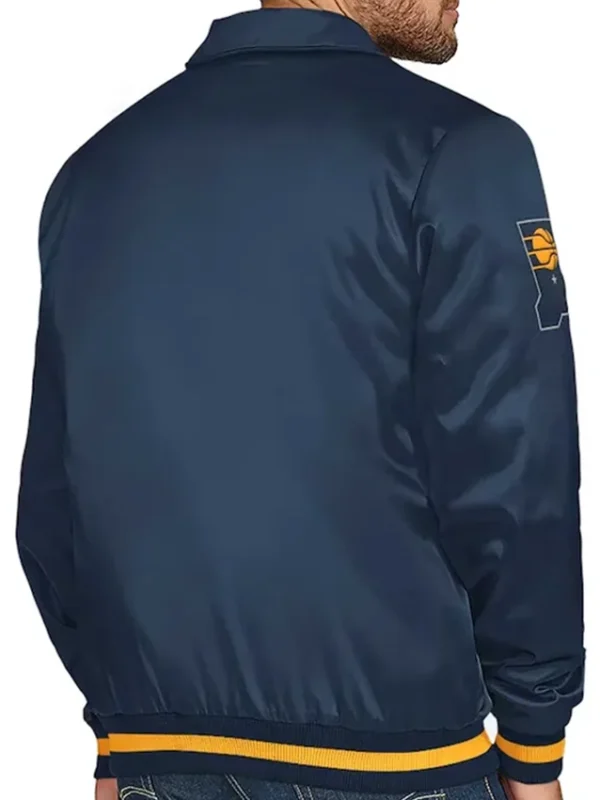 Indiana Pacers Stitch Applique Navy Jacket