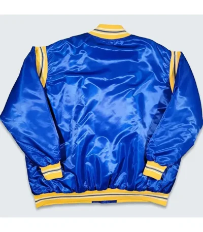 Indiana Pacers Teddy Royal Satin Varsity Jacket