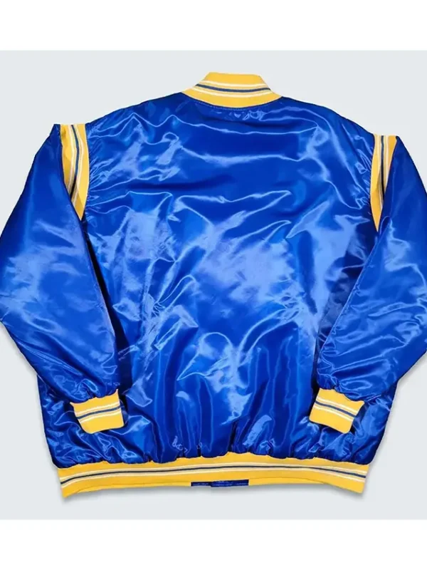 Indiana Pacers Teddy Royal Satin Varsity Jacket
