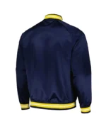 Indiana Pacers Throwback Wordmark Navy Satin Jacket