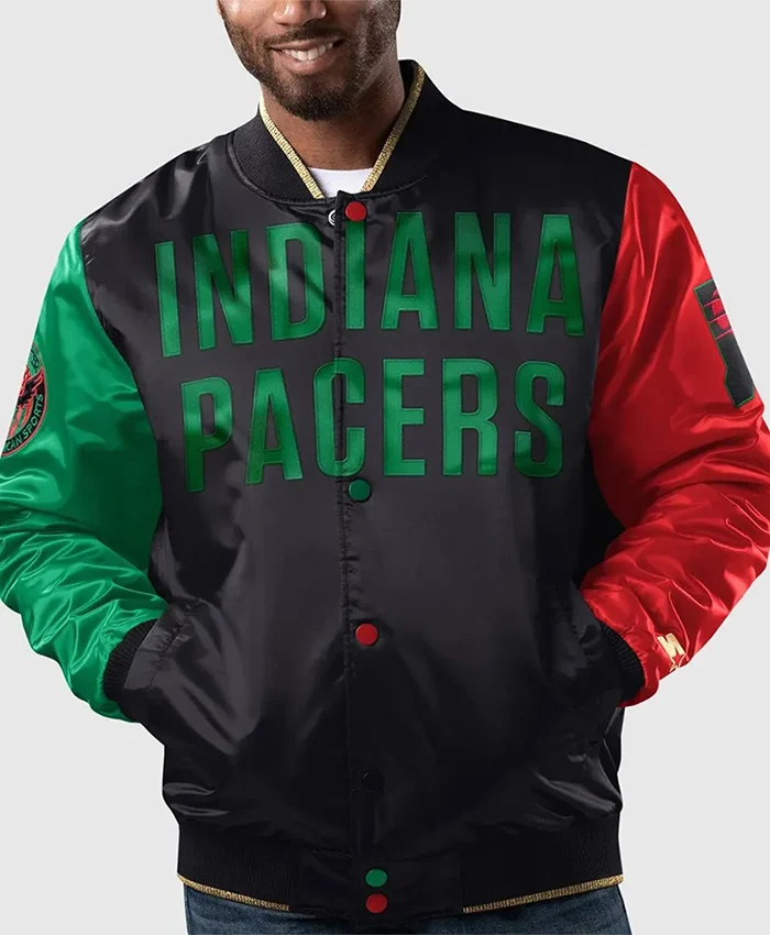 Indiana Pacers Ty Mopkins Black History Month Satin Jacket Indiana Pacers Ty Mopkins Black History Month Satin Jacket