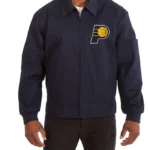 Indiana Pacers Workwear Navy Blue Cotton Jacket