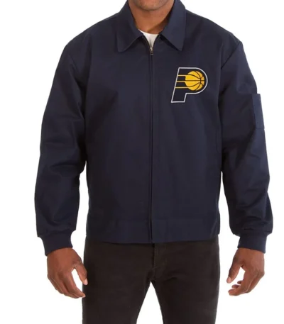 Indiana Pacers Workwear Navy Blue Cotton Jacket
