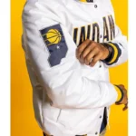 Indiana Pacers X White Satin Jacket