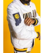 Indiana Pacers X White Satin Jacket