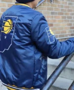 Indiana Pacers X White Satin Jacket