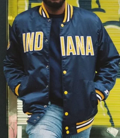 Indiana Pacers X White Satin Jacket