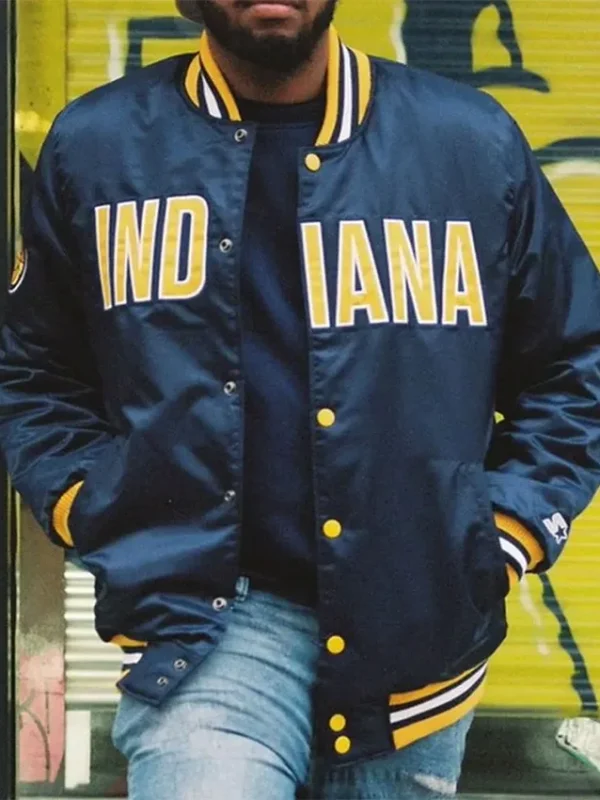 Indiana Pacers X White Satin Jacket