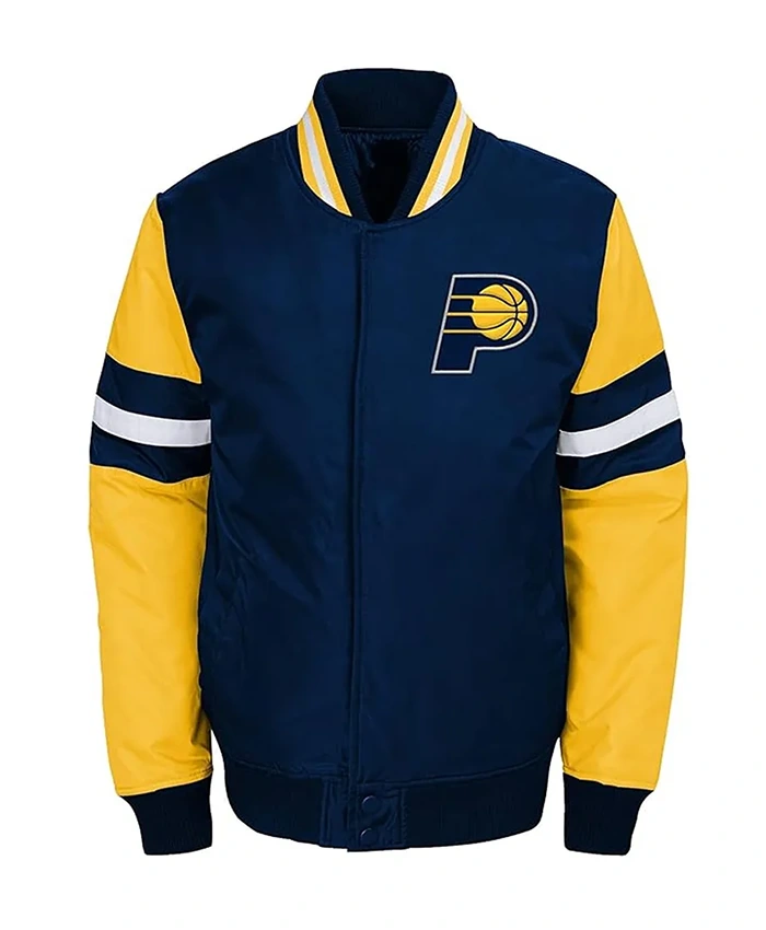 Indiana Pacers Youth Legendary Yellow and Navy Jacket Indiana Pacers Youth Legendary Yellow and Navy Jacket