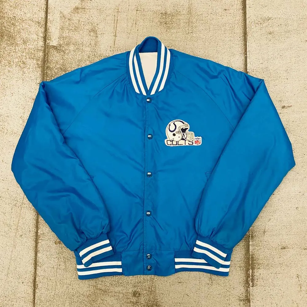 Indianapolis Colts 1990s Royal Bomber Jacket Indianapolis Colts 1990s Royal Bomber Jacket